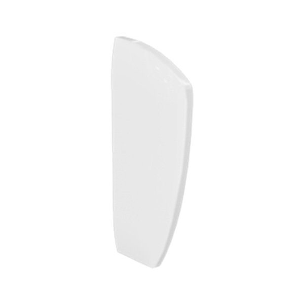 Privacy panel for wall hung traditional urinals with black or white glaze